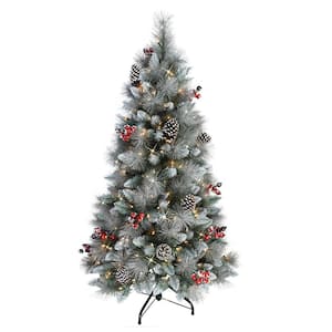 4.5 ft. Pre-Lit Sterling Pine Artificial Christmas Tree with 250 UL-Listed Clear Lights