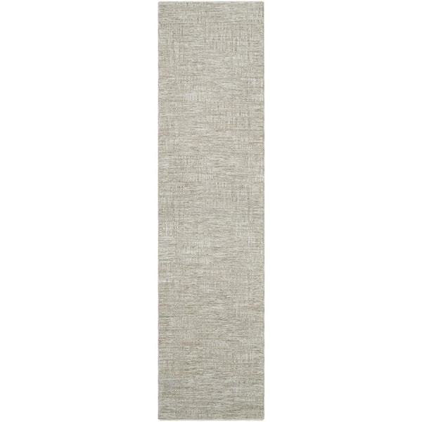 Masterpiece Light Gray Modern 2 ft. x 7 ft. Runner Indoor Area Rug