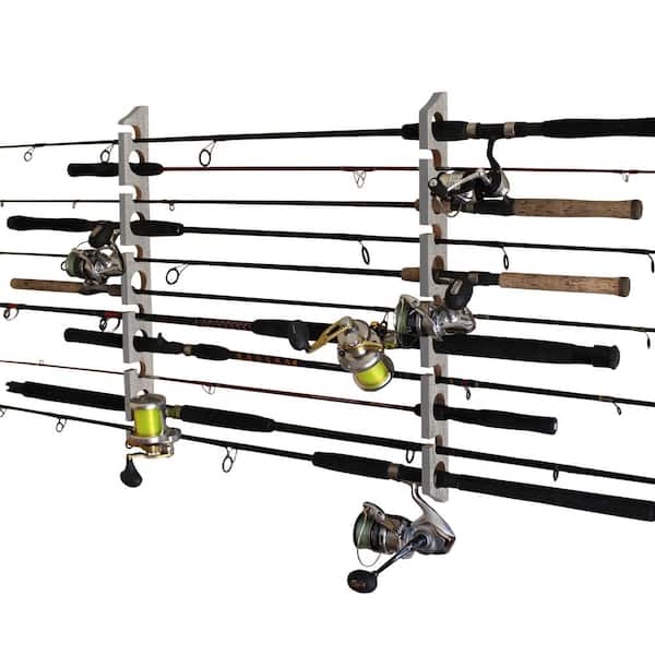 Tough Vertical Fishing Rod Holder - Smart Wall Mounted Rack - Store 15 Rods