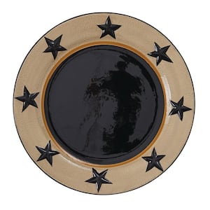 Star Vine Beige Black Dinner Plate (Set of 4)