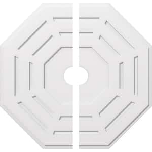 1 in. P X 16 in. C X 40 in. OD X 5 in. ID Westin Architectural Grade PVC Contemporary Ceiling Medallion, Two Piece