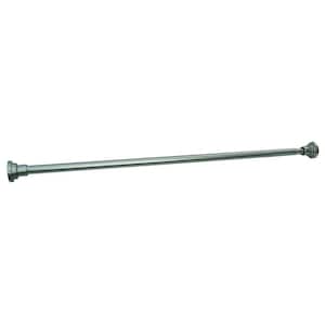 42 in. - 73 in. Steel Adjustable Shower Curtain Rod in Satin Nickel