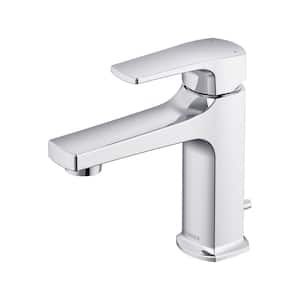 Tribune Single Handle Single Hole Bathroom Faucet Pop-Up Drain Included in Chrome