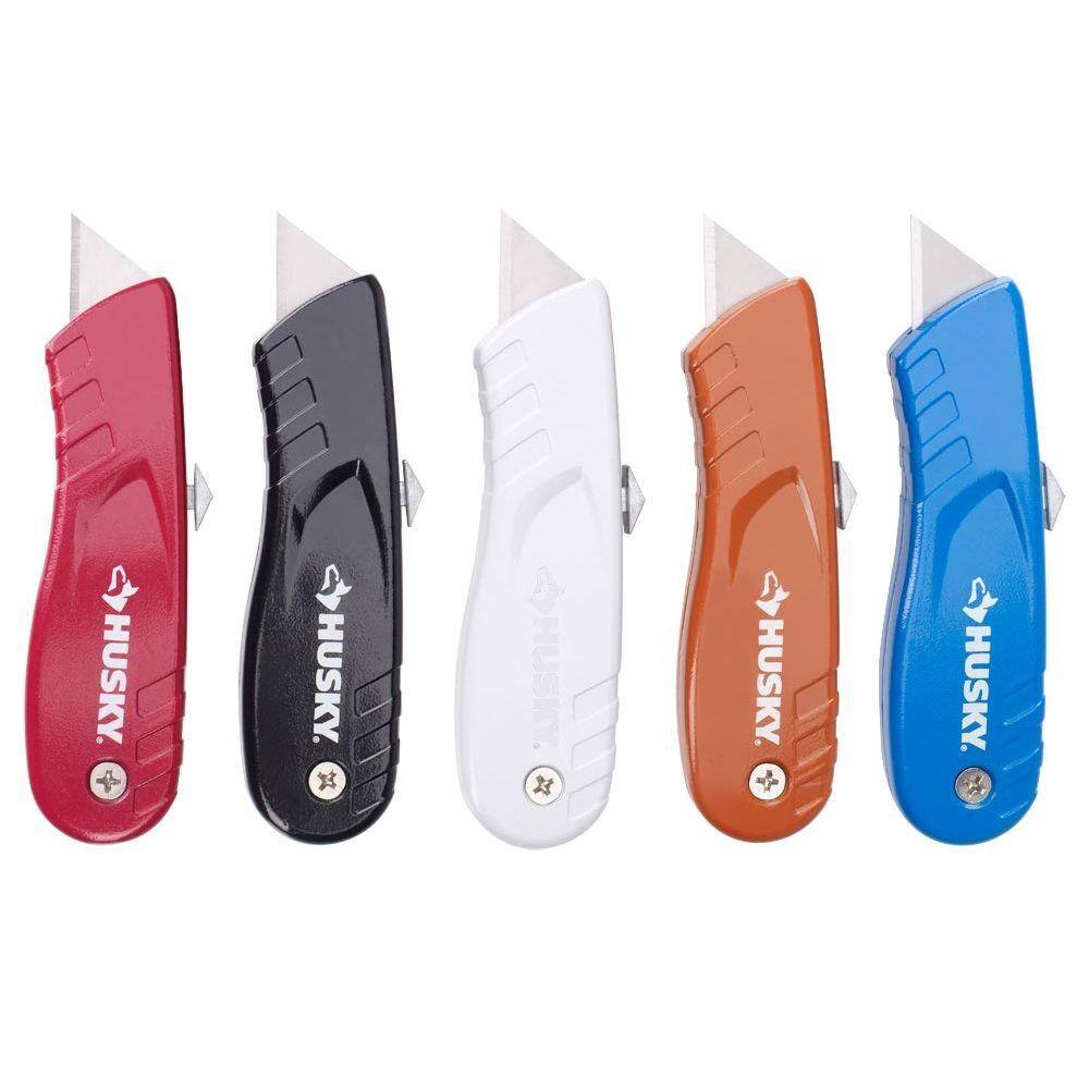 Husky Retractable Utility Knife (5-Pack) 010-178-HKY - The Home Depot
