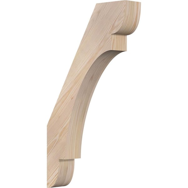 Ekena Millwork 3 1/2"W x 16"D x 28"H Olympic Smooth Knee Brace, Douglas Fir