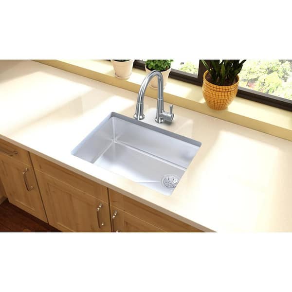 Crosstown 26 in. Undermount Single Bowl 18-Gauge Stainless Steel Kitchen Sink Only