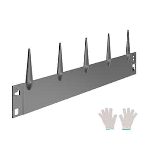 Steel Landscape Edging, 5 Pieces Rust-Resistant Metal Garden Border Durable Yard Divider Dark Gray 0.06in. W, 6.14 in. H