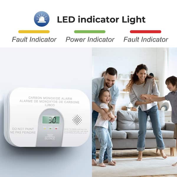 Carbon Monoxide Detector CO Alarm LCD Digital Display 10