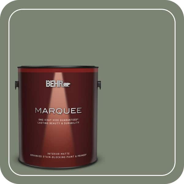 BEHR MARQUEE 1 gal. #ICC-77 Sage Green Matte Interior Paint & Primer