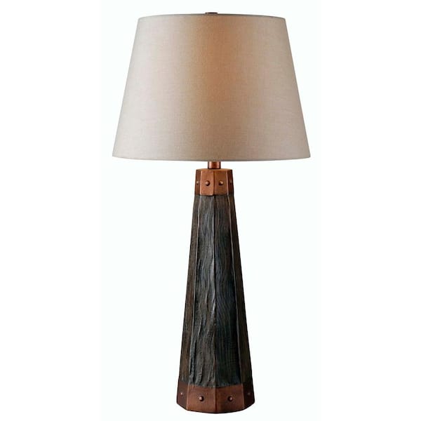 Kenroy Home Durango 30 in. H Wood Grain Table Lamp