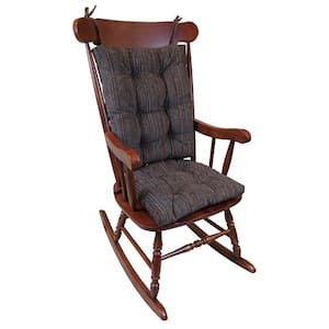 Gripper Polar Chenille Chocolate Jumbo Rocking Chair Cushion Set