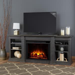 Eliot Grand 81 in. Electric Fireplace TV Stand Entertainment Center in Antique Gray