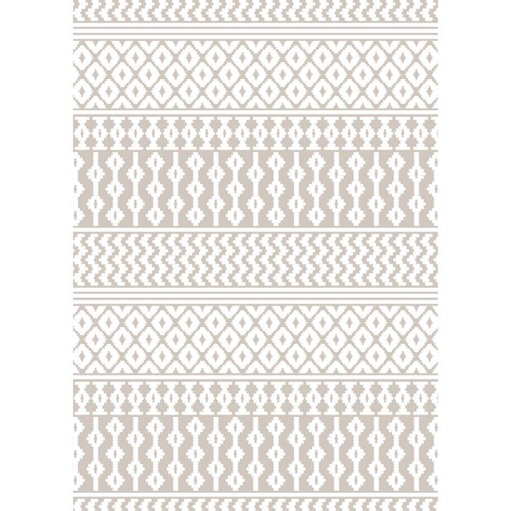 Wave 5 ft. x 7 ft. Beige Striped Washable Microfleece Area Rug price history on PriceWatchPro