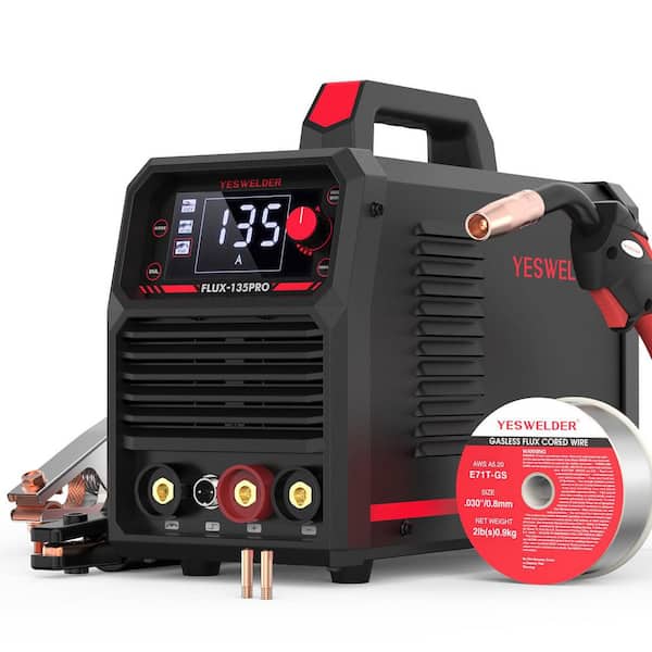 MYWISH 135 Amp 110 Volts Portable 3-in-1 Electric Multi-Process Welder with Flux Core & Digital Display
