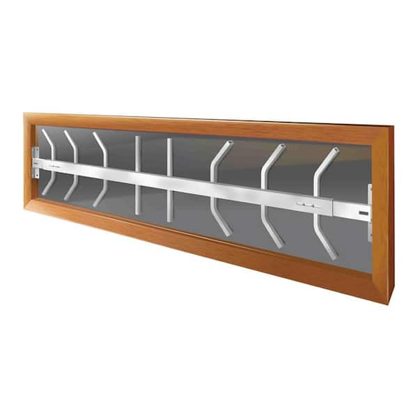 Mr. Goodbar Fixed 52 in. to 64 in. Adjustable Width 1-Bar Window Guard, White