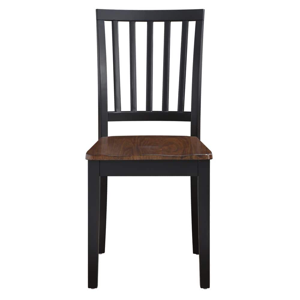 Joplin Walnut Brown and Black Side Chair Set of 2 price history on PriceWatchPro