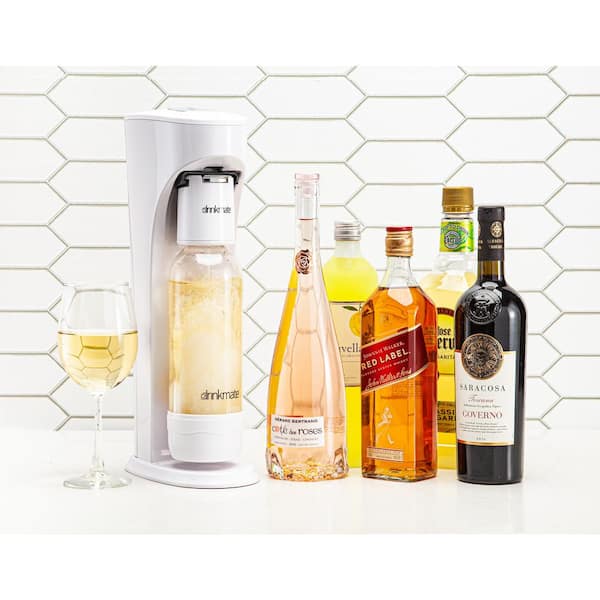 Drinkmate OmniFizz Sparkling Water and Soda Maker, Carbonates Any Drink, Ultimate Bundle - Includes Three 60L CO2 Cylinders, Two Carbonation Bottles