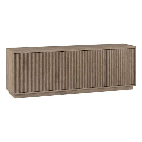 Hanson 70 in. Antiqued Gray Oak TV Stand Fits TV's up to 75 in.