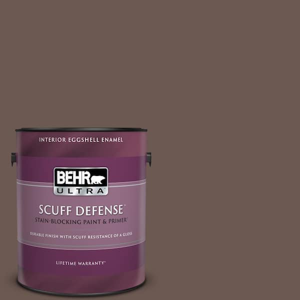 BEHR ULTRA 1 gal. #N180-7 Oiled Teak Extra Durable Eggshell Enamel Interior Paint & Primer