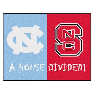 NCAA North Carolina North Carolina State House Divided 3 ft. x 4 ft. Area Rug