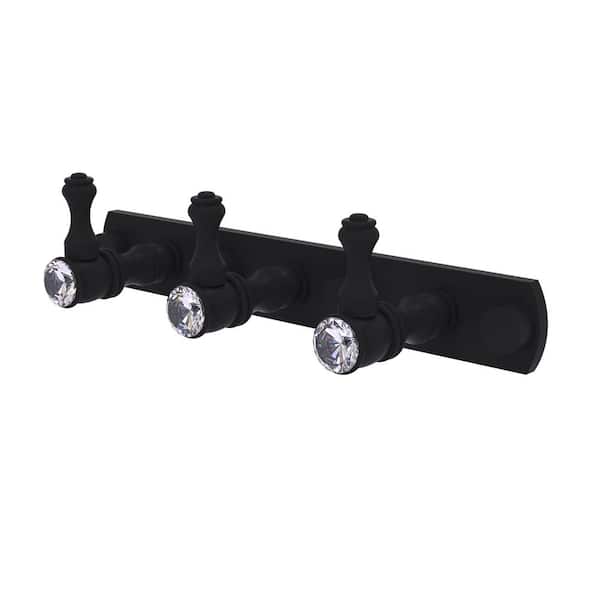 Carolina Crystal Collection J-Hook Robe/Towel Hook in Matte Black