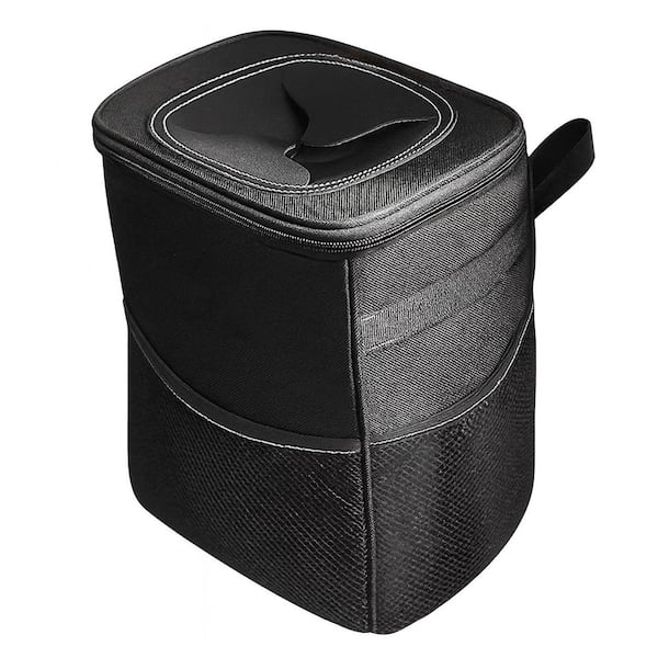 Turtle Seamless Foldable Car Trash Can With Lid, Leak-proof Hanging - View #9