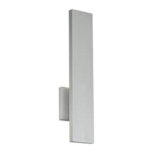 Stag Brushed Aluminum Indoor/Outdoor Hardwired Coach Sconce with Color Selectable Integrated LED