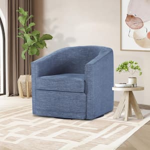 New Classic Furniture Poppy Blue Polyester Fabric Accent Swivel Arm Chair