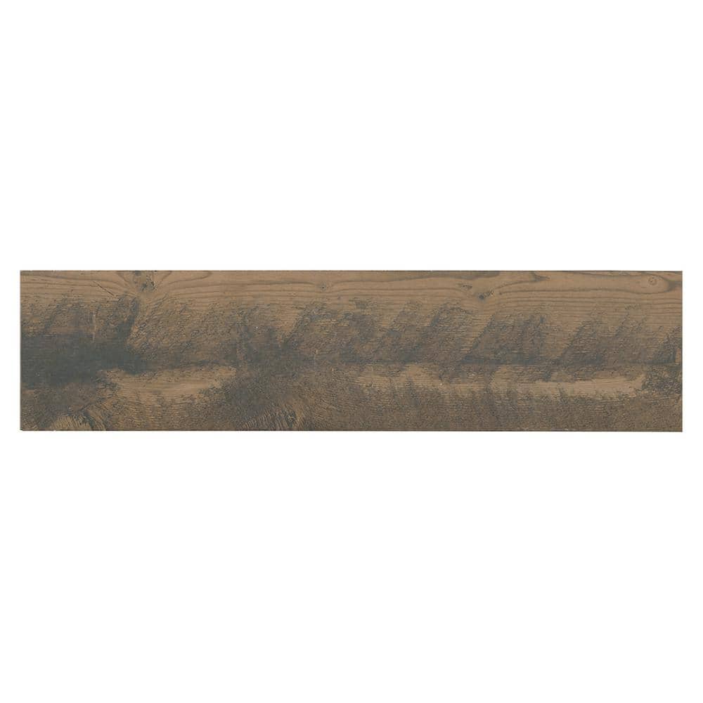 Marazzi Montagna Wood Weathered Brown 6 in. x 24 in. Porcelain Floor and Wall Tile (14.53 sq. ft. / case) -  ULS3624HD1PR