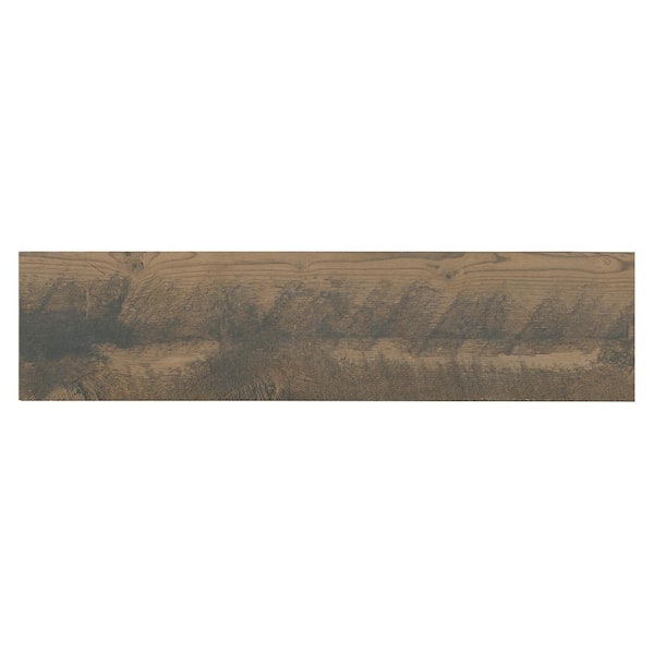 Marazzi Montagna Wood Weathered Brown 6 in. x 24 in. Porcelain Floor and Wall Tile (14.53 sq. ft. / case)