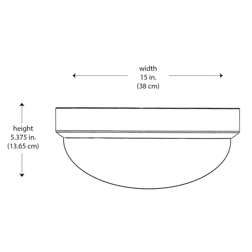 Bliss 15" White Frosted Glass Flush Mount Ceiling Light