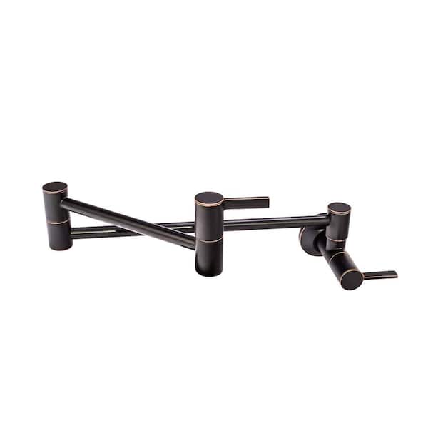 Fontaine Modern Wall Mount Potfiller with 2 Lever Handles in Oil Rubbed Bronze