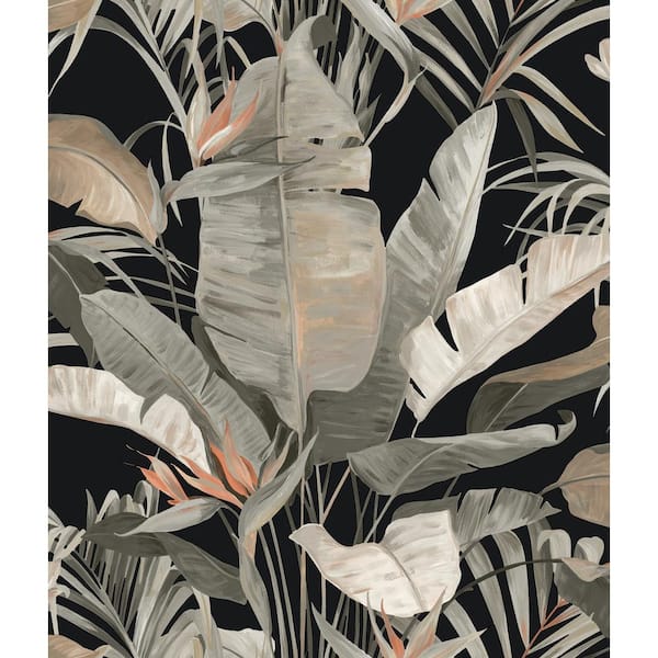 Tropical Black Cabana Wallpaper