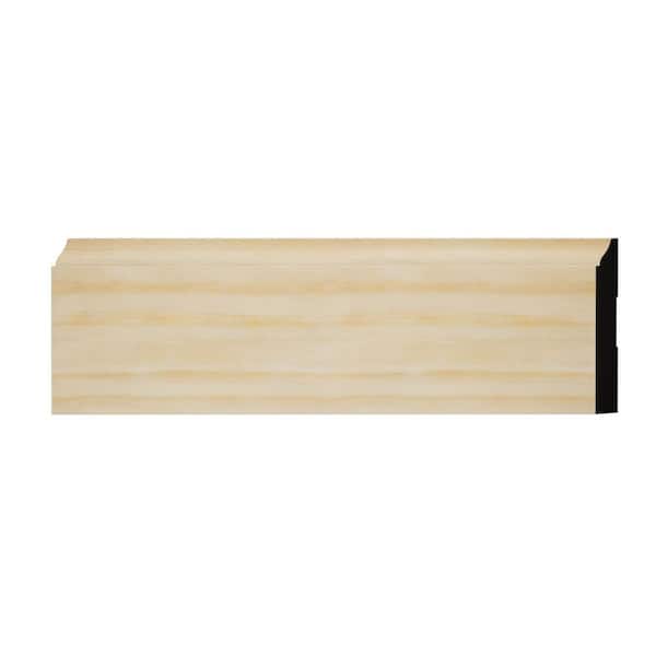 Ekena Millwork WM620 0.5625 in. D x 4.25 in. W x 6 in. L Wood (Pine) Baseboard Moulding Sample