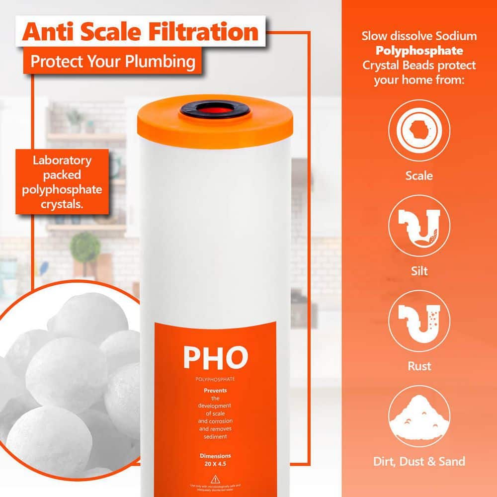 Whole House 3-Stage Water Filter Set with Carbon Block