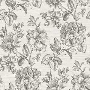 28.29 sq. ft. Tamara Day Flower Girl Gray Peel and Stick Wallpaper