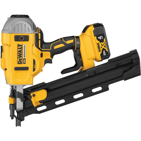 DEWALT 20V MAX XR Lithium-Ion Brushless 21° Framing Nailer Kit and