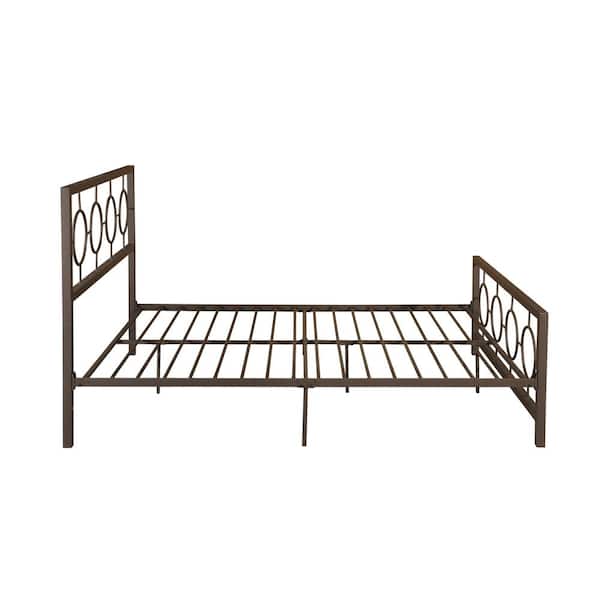 Francoise Queen Hammered Copper Metal Bed Frame