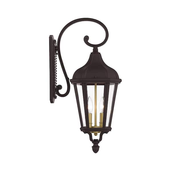 Livex Lighting Morgan 2 Light Bronze Outdoor Wall Sconce