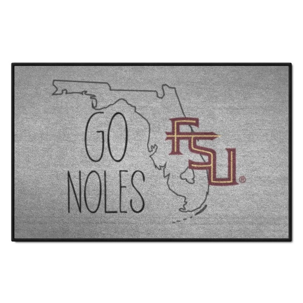 FANMATS Florida State Seminoles Southern Style Gray 1.5 ft. x 2.5 ft. Starter Area Rug