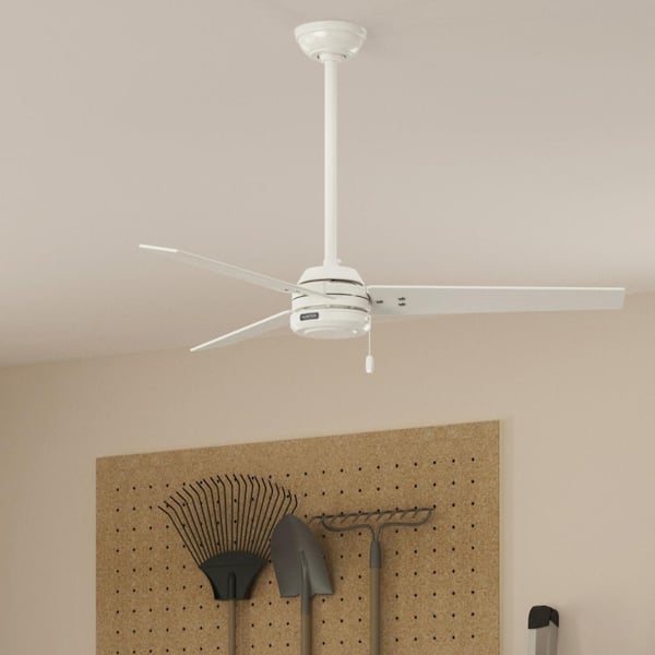 Cassius 52 in. Indoor/Outdoor Fresh White Ceiling Fan For Patios or Bedrooms