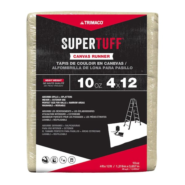 TRIMACO 10 oz. 4 ft. x 12 ft. Extra Heavyweight Canvas Drop Cloth Runner