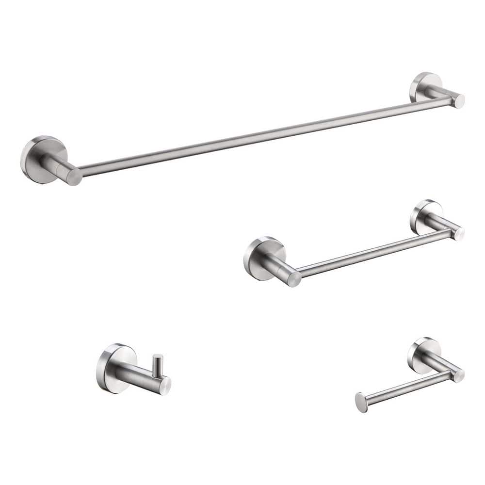 4-Piece Bath Hardware Set with Mounting Hardware in Brushed Nickel price history on PriceWatchPro