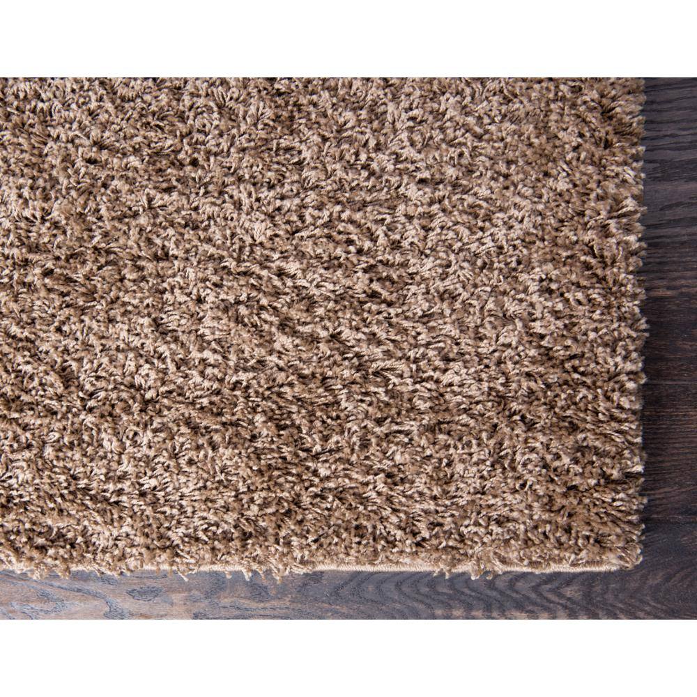 Luxurious 8' x 10' Blue Solid Shag Synthetic Area Rug
