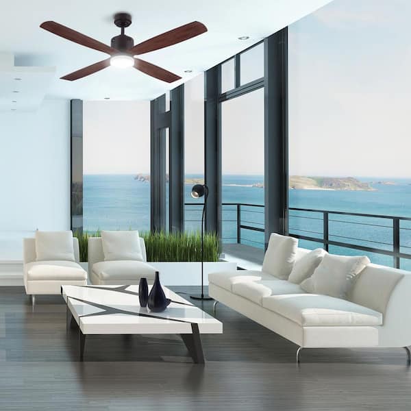 Kitteridge 52 in. LED Indoor Medium Wood Ceiling Fan with Light Kit