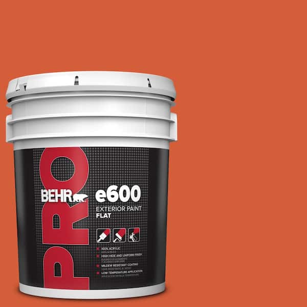 BEHR PRO 5 gal. #S-G-220 Sweet Mandarin Flat Exterior Paint