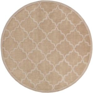 Central Park Abbey Beige 10 ft. x 10 ft. Round Indoor Area Rug
