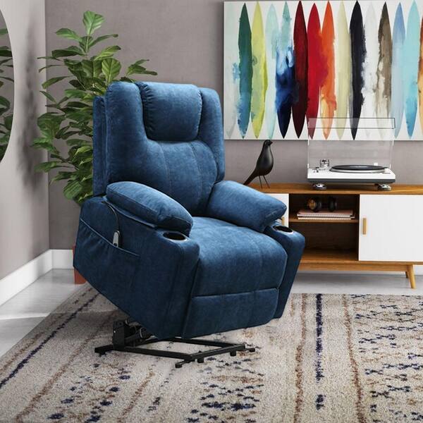 blue recliner lounge