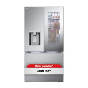 26 cu. ft. Counter-Depth MAX French Door Refrigerator w/ Mirrored Instaview & 4 types of ice, PrintProof Stainless Steel