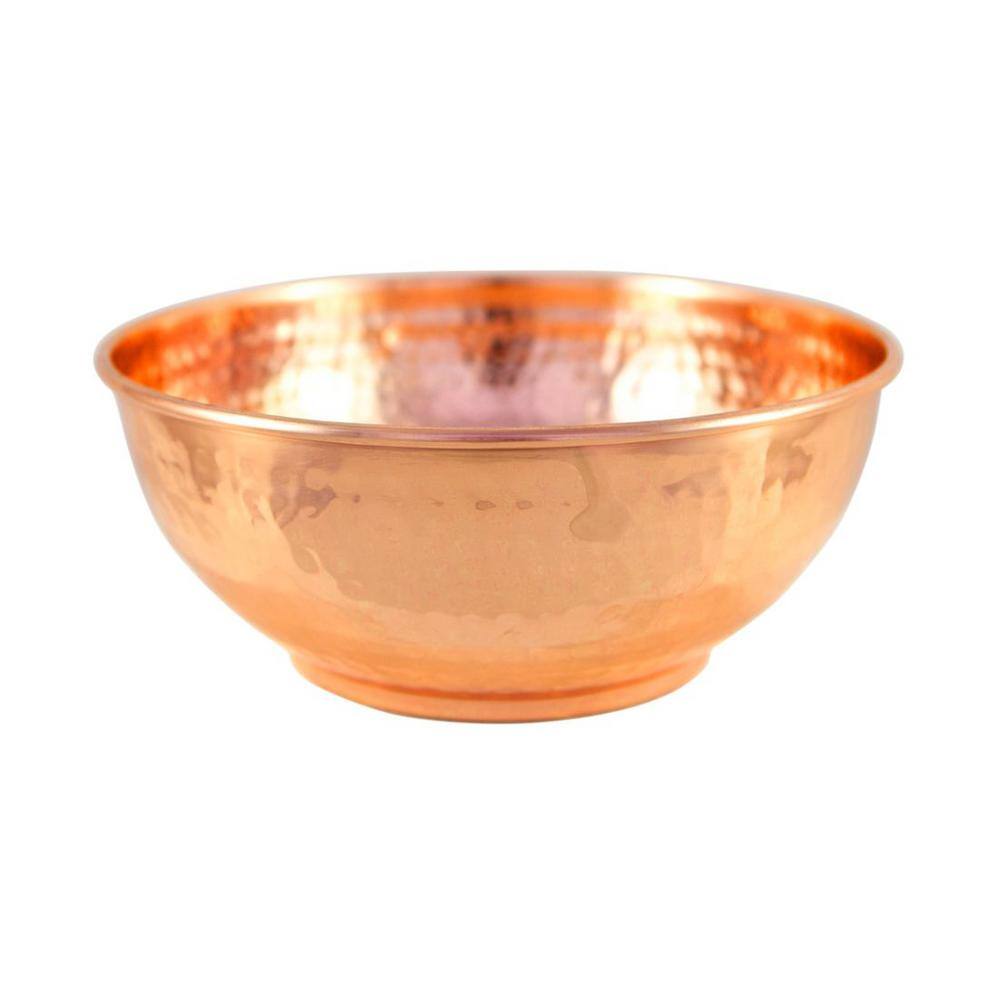 Alchemade 7.25 in. 100 Hammered Pure Copper Mixing Bowl Perfect For